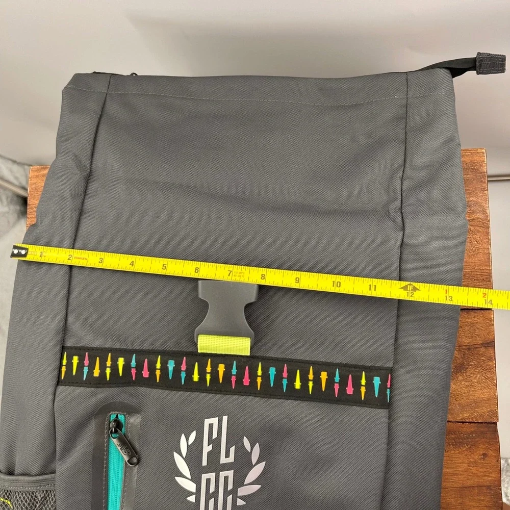 New Balance FLCC Roll Top Backpack Grey Neon Pink Green Orange Laptop Bag